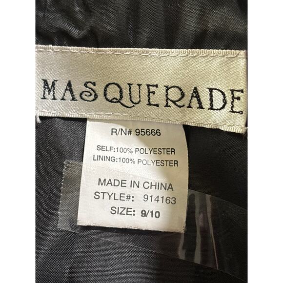 Masquerade 914163 Women's Size 9/10 Black Sequined Strapless Prom Evening Dress - Picture 3 of 10